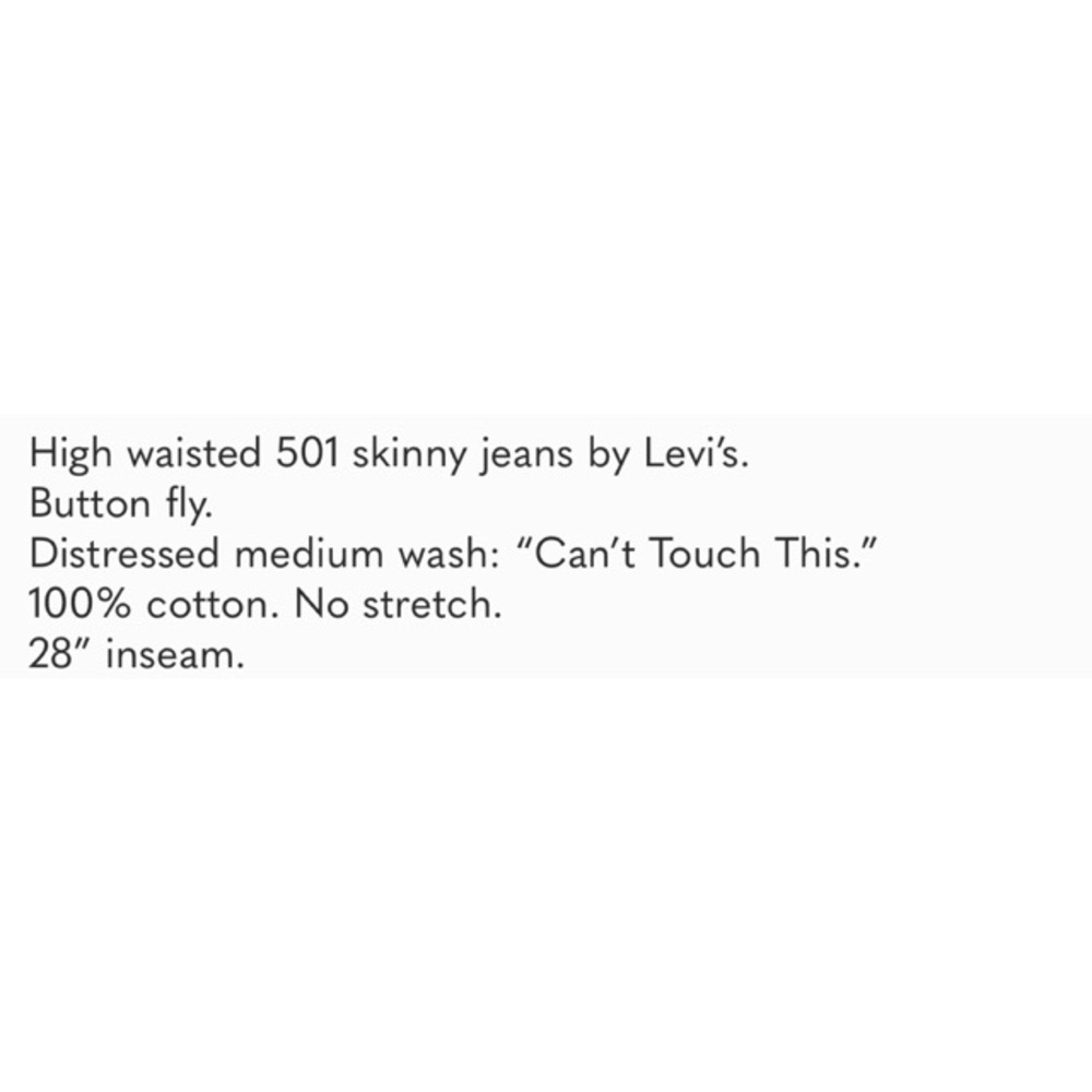 501 Skinny Jean in “Can’t Touch This” - Picture 4 of 5
